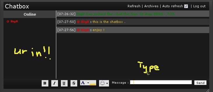 How to get in the chatbox ? Chatboxchat