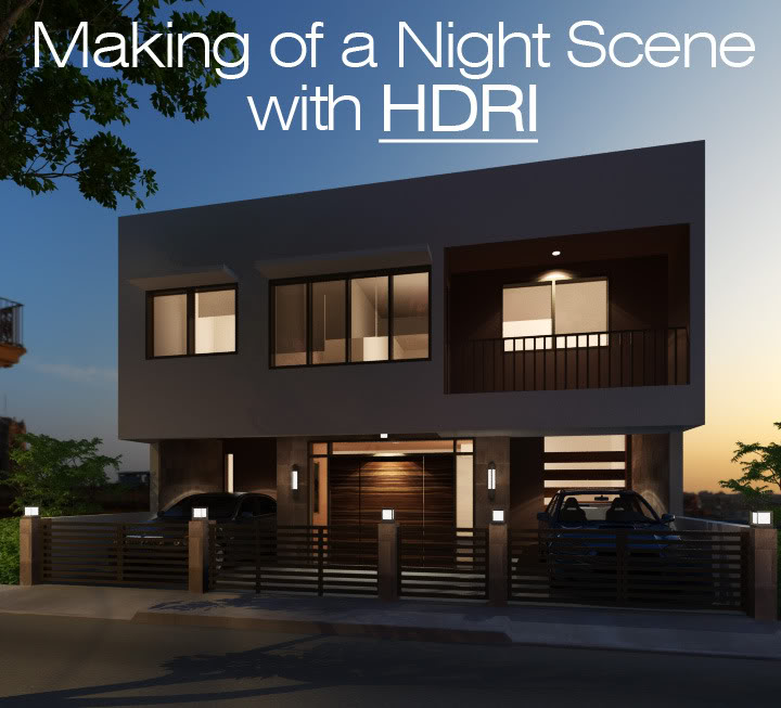 Modern Home (UPDATED with Interior & Night Scene and Tutorial) - Page 2 Nightscenetutorials