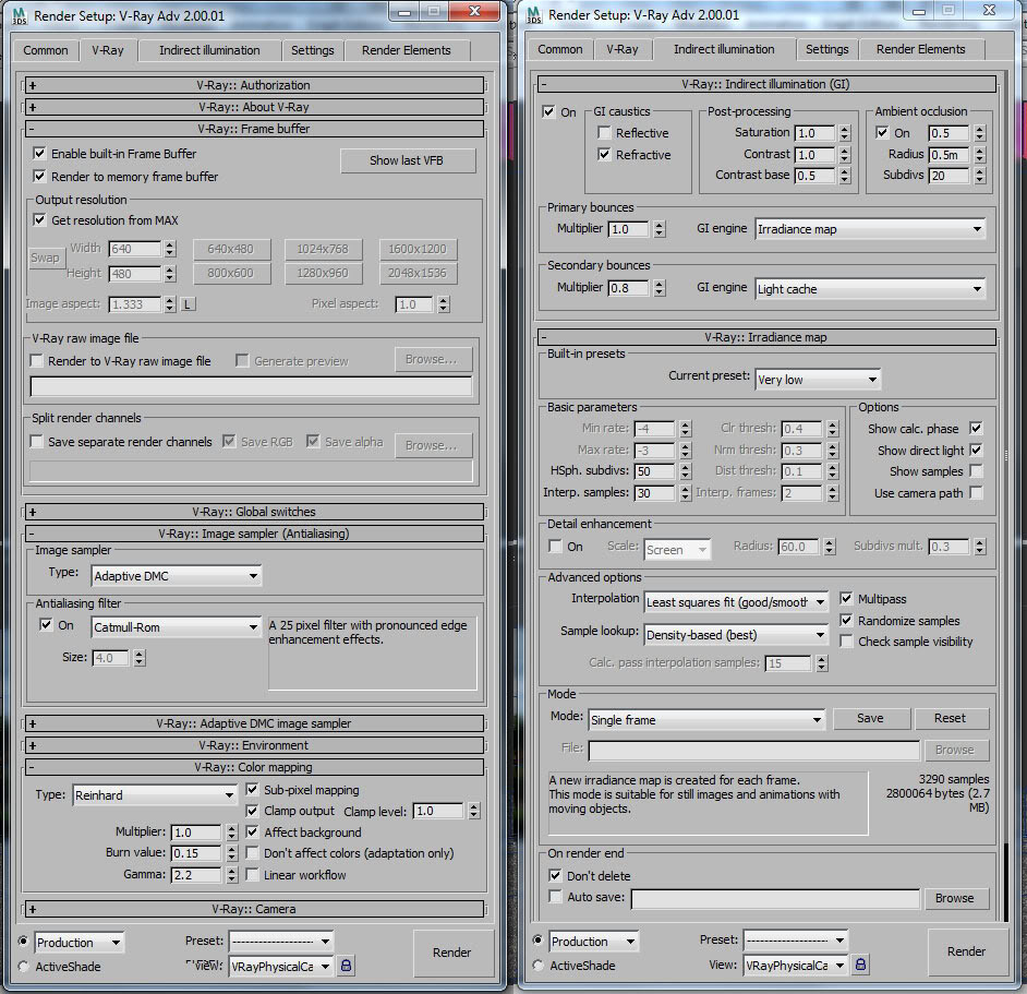 Photomatching a bitmap on plane and a 3d model Settings