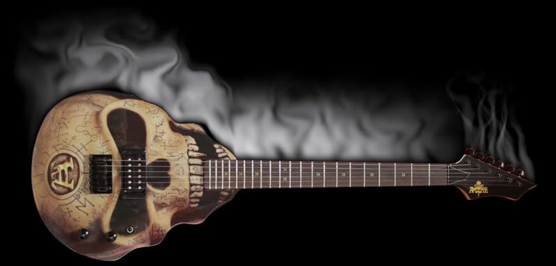 Gothic Guitars Skull-Guitar-Smoke