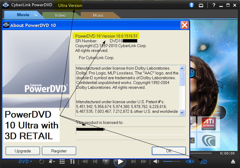 CyberLink PowerDVD / Power DVD 10 Ultra 3D v10.0.151 Ybrgpu4w7qv38j6c6fr