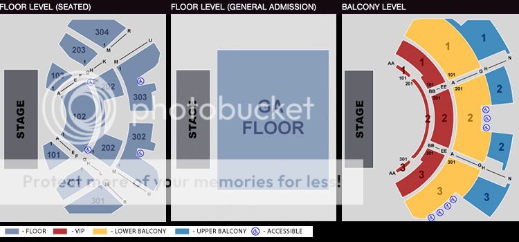 16/12/2010 Los Angeles, CA, Club Nokia Seating