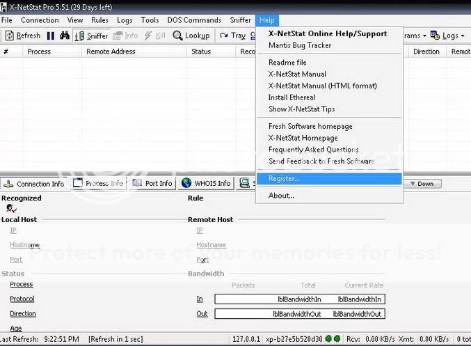 مع (X-NetStat) وداعا للاختراق والهكر Xn