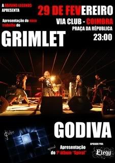GRIMLET + THE GODIVA @ VIA CLUB - COIMBRA Cartazfinalgrimlet2qi7