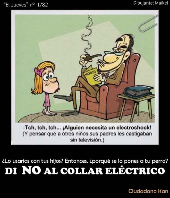 NO al collar eléctrico y de pinchos Electrochock