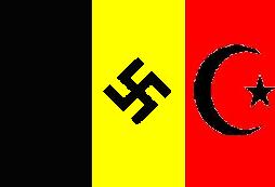 LA MONDIALISATION ET LES DANGERS DE L'ISLAM RADICAL DrapeauBelgeMusulmanetNazi