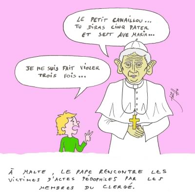 LE PAPE, LE VATICAN & LE NOUVEL ORDRE MONDIAL - Page 5 Pape-malte-rencontre-victimes-pedophilie-dessins-humoristiques