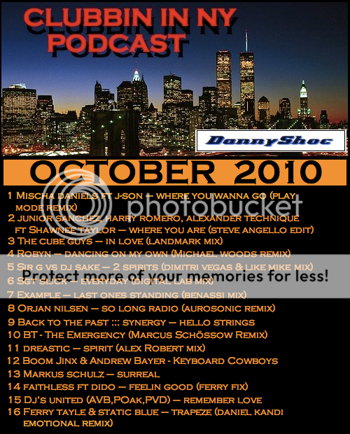 'Clubbin in NY' October podcast + Pacha gig 10/22 CLUBBIN2010PLAYLISToct