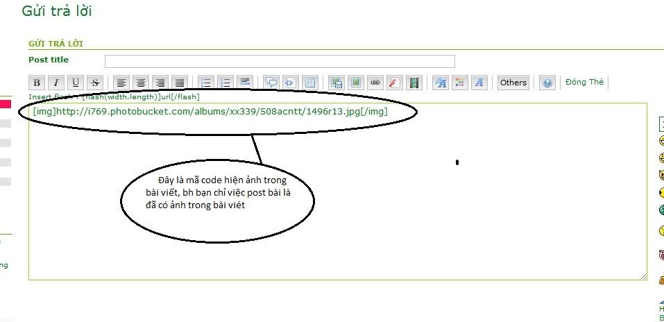 Hướng dẫn post ảnh trong diễn đàn Anh4