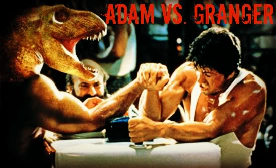 Adam VS. Granger Dino-wrestling