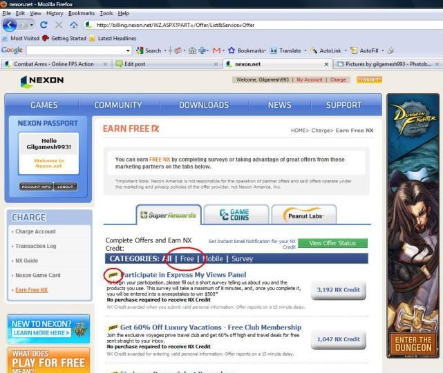 How to Get NX For Free On Nexon.net Secondscreen