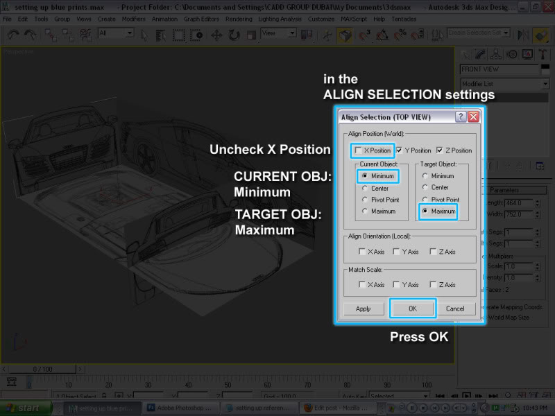 Setting Up 3d Modeling References Part 2... Alignfrontstep5