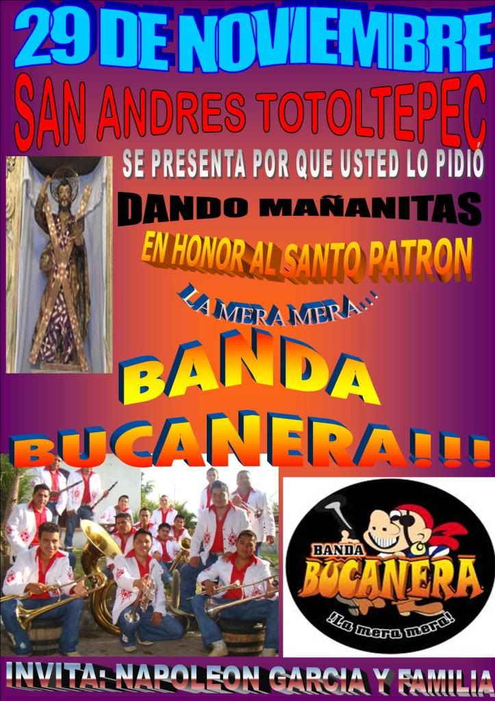 29 DE NOVIEMBRE 11.. SAN ANDRES TOTOLTEPEC... Bucanera2