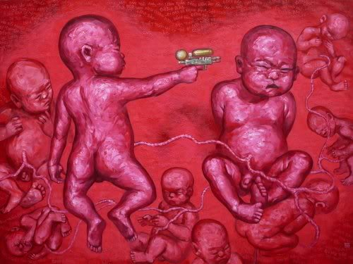 Chùm tranh "Đồng bào" của Phạm Huy Thông Brother-hood-2009-05-acrylic-150x200cm-p002-resize