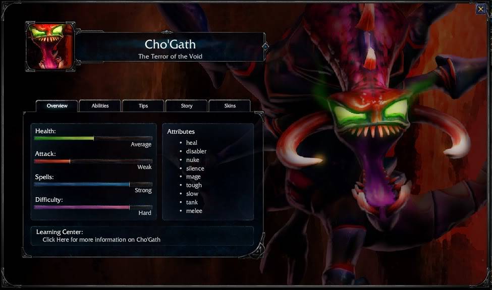 League Of Legends Inedito: Todos los Heroes ChoGath