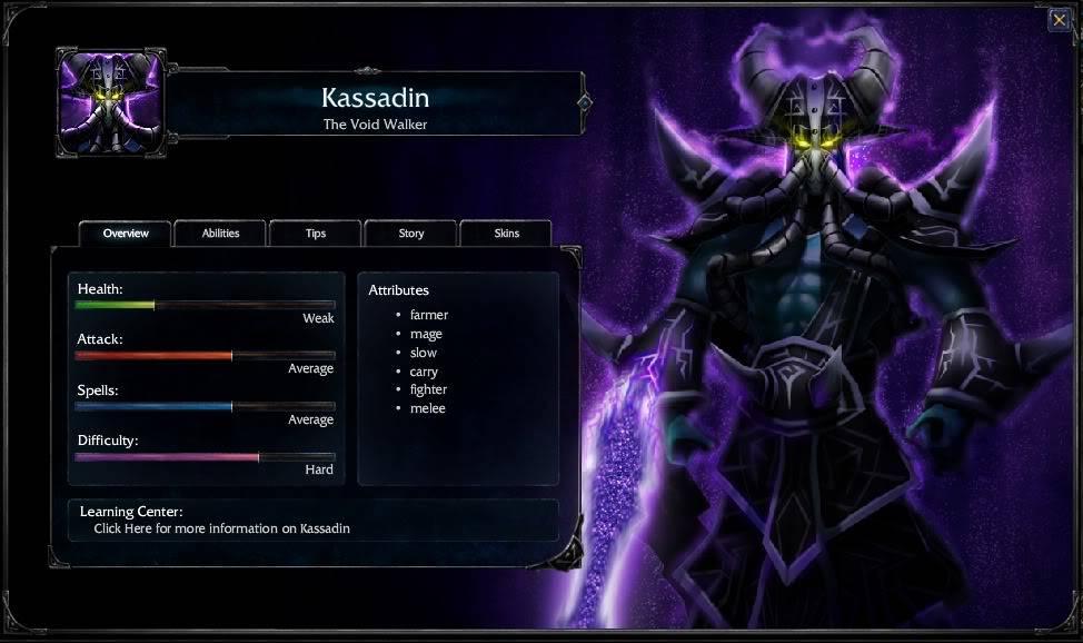 League Of Legends Inedito: Todos los Heroes Kassadin