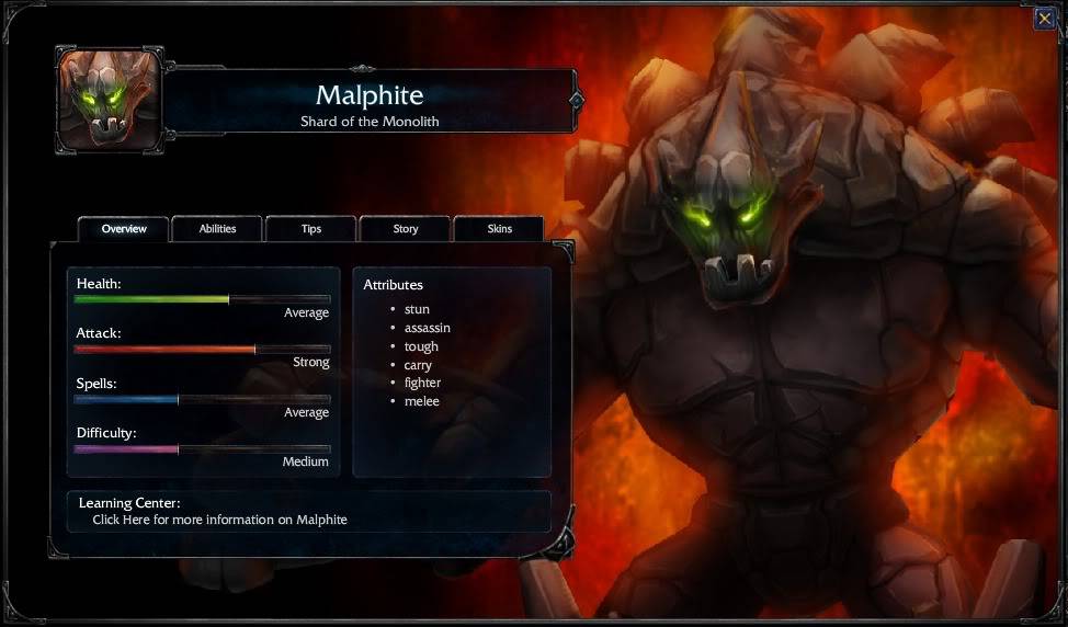 League Of Legends Inedito: Todos los Heroes Malphite