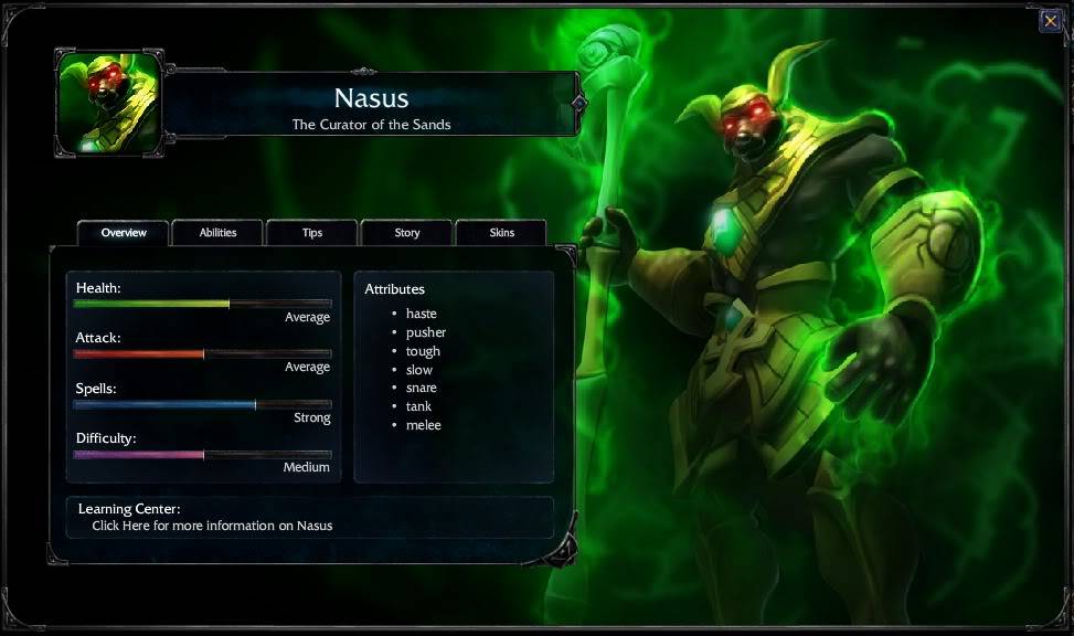 League Of Legends Inedito: Todos los Heroes Nasus