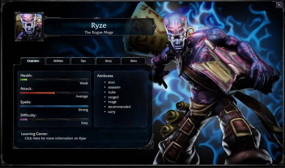 League Of Legends Inedito: Todos los Heroes Ryze