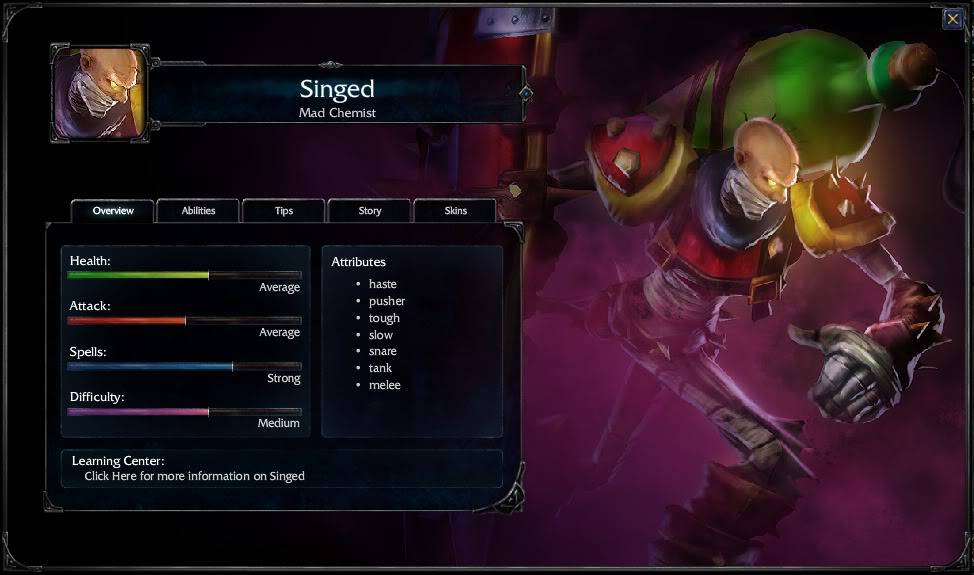 League Of Legends Inedito: Todos los Heroes Singed