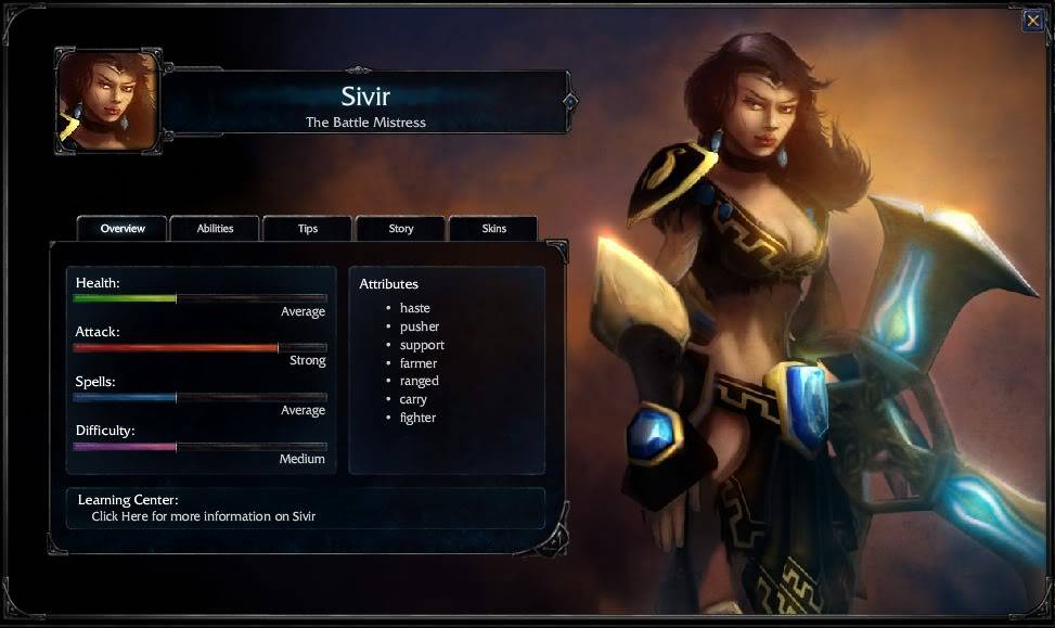 League Of Legends Inedito: Todos los Heroes Sivir