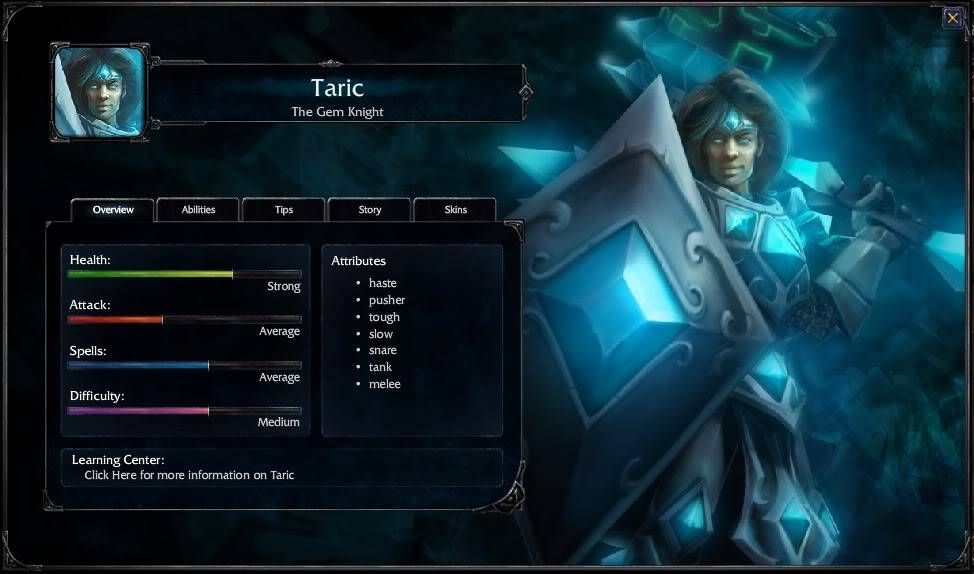 League Of Legends Inedito: Todos los Heroes Taric