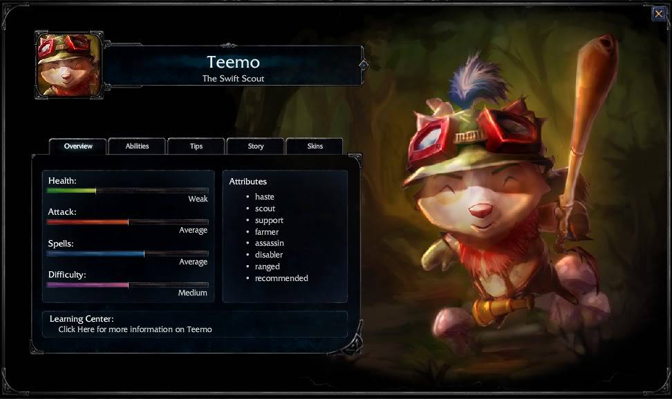 League Of Legends Inedito: Todos los Heroes Teemo