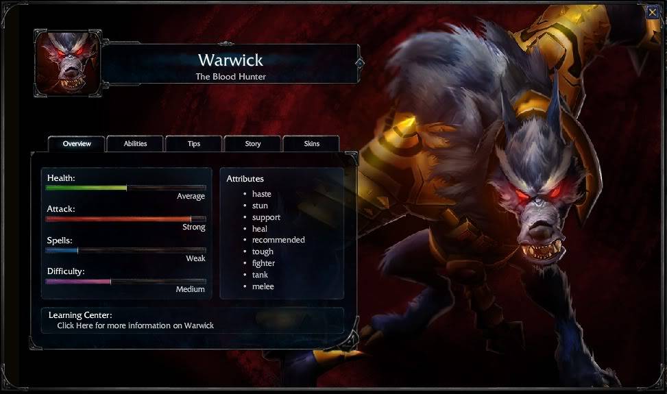 League Of Legends Inedito: Todos los Heroes Warwick