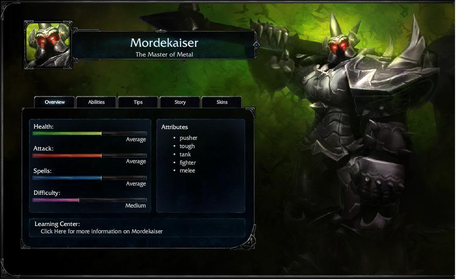 League Of Legends Inedito: Todos los Heroes Mordekaiser