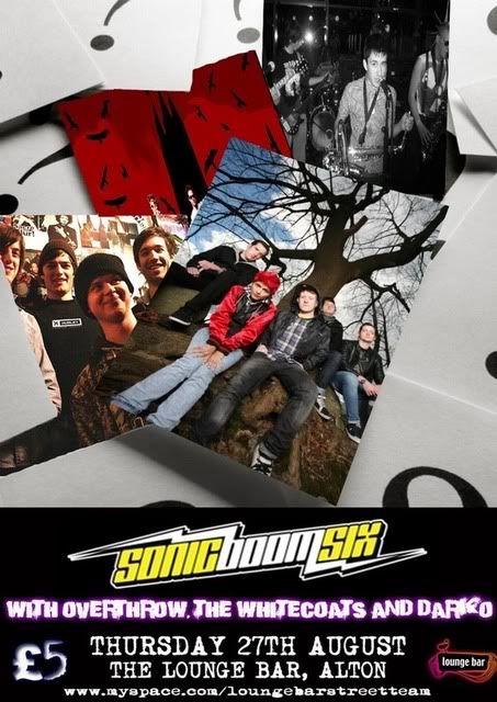 Sonic Boom Six + Overthrow and more- Thurs 27th Aug Alton SecretGig27thAugustFINALcopy