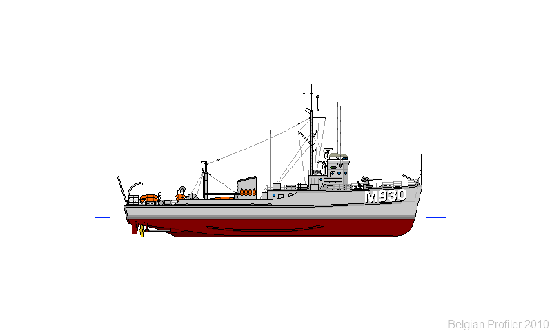 PROFILS (10 pixels / Mètre) Minesweepers MSC M930RochefortModernised