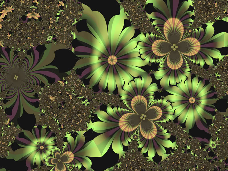 سجل حضورك بأجمل وردة - صفحة 17 Green-flowers-wallpaper