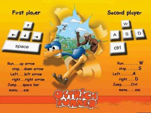 لعبة حرب الفراخ الرائعة Ostrich Runner Th407868