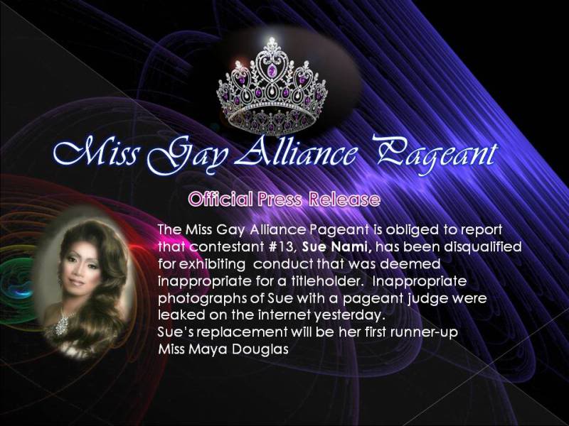 Miss Gay Alliance Pageant PageantPressRelease