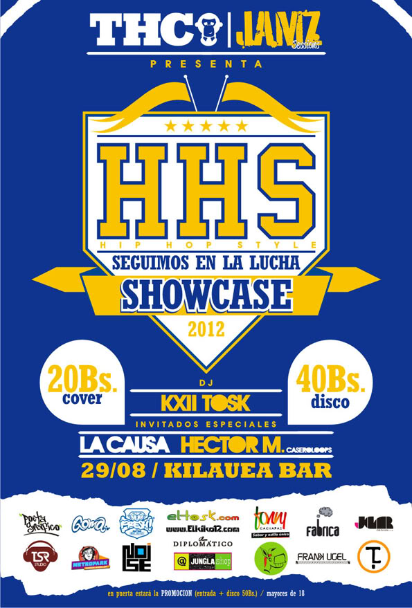 BARQUISIMETO: THC presenta SHOWCASE de HHS 29 de agosto Flayer