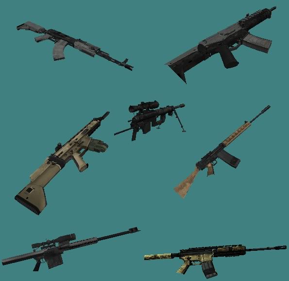 PeeWee models for mw2 weapons (lets say 43% finished) Render