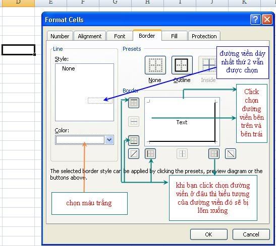 Tạo hiệu ứng 3D trong các bảng tính hay các ô 22-02