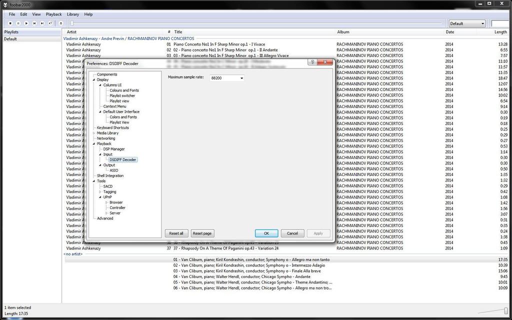 iFi Nano + Foobar2000: No reproduce archivos .dff correctamente Snap3