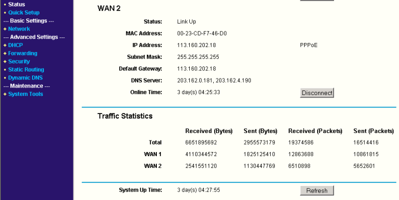 Cấu hình Basic TP-Link R480T Loadbalancing S2