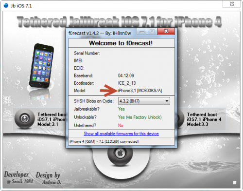 iPhone 4 7.1 jailbreak iphone 4 only 5