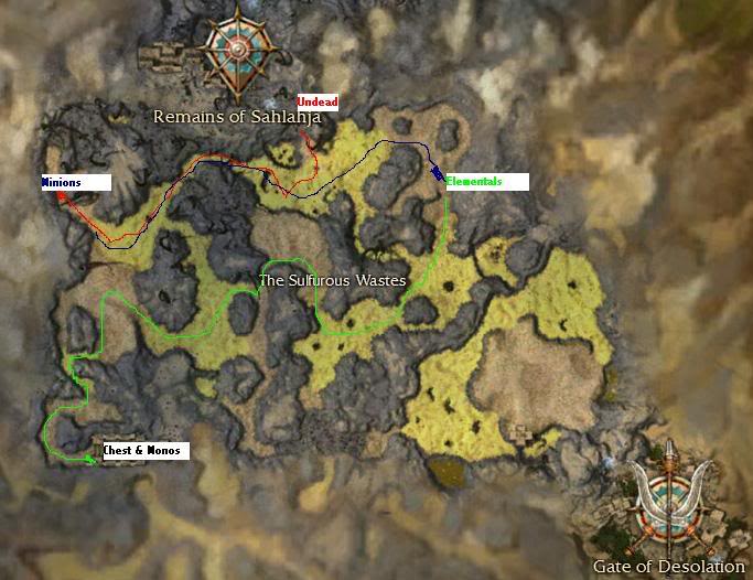 Nightfall and Jujundu farming. The_Sulfurous_Wastes_map