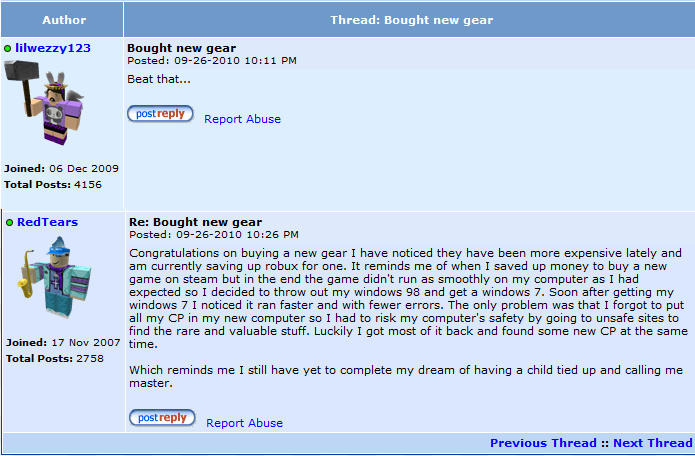 Roblox forums are the worst on the internet. Roblox