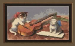 Quadros/Paintings: "Victorian Cats" Music_lovers