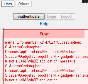 Does not authenticate Error-1