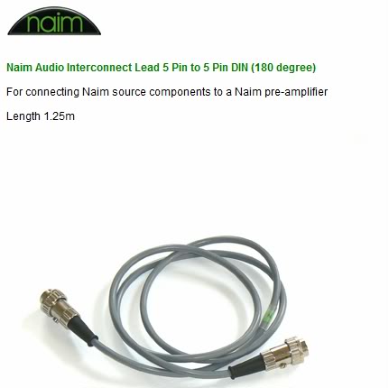 Naim Audio Interconnect Lead 5 Pin to 5 Pin DIN 5pin