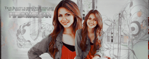 2 signatures for victoria justice  Pipermclean