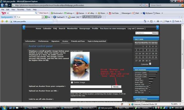 How to Upload Photos and create avatar in Photonian Forum Test3