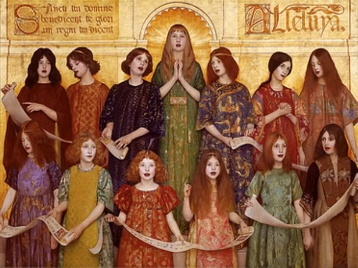 Biografia y Obras de los Pintores de la Hermandad Prerrafaelita - I - Página 31 2Thomas_Cooper_Gotch_-_Alleluia_1896