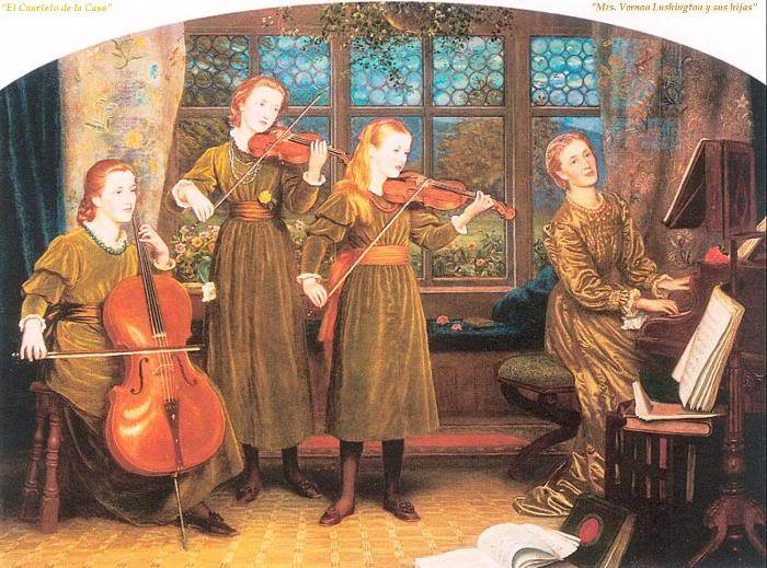 Biografia y Obras de los Pintores de la Hermandad Prerrafaelita - I - Página 31 17TheHomeQuartet-MrsVernonLushingtonandherChildren