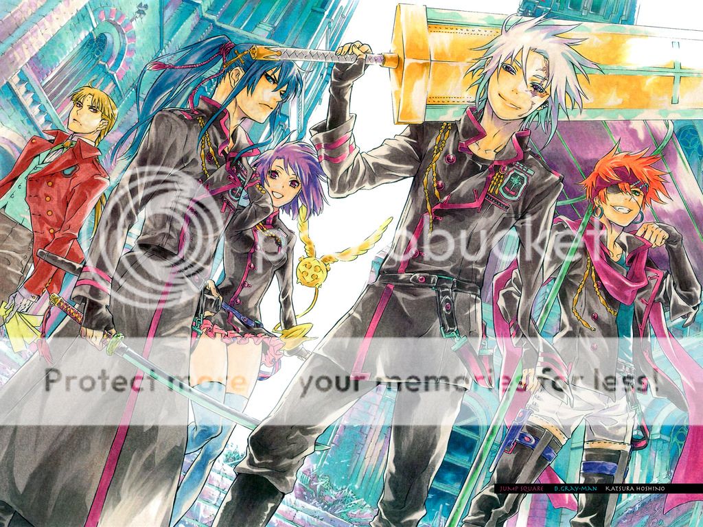 D. Gray-Man Allen_walker_d_gray_man_hoshino_katsura_howard_link_kanda_yuu_lavi_lenalee_lee_Wallpaper_2ari